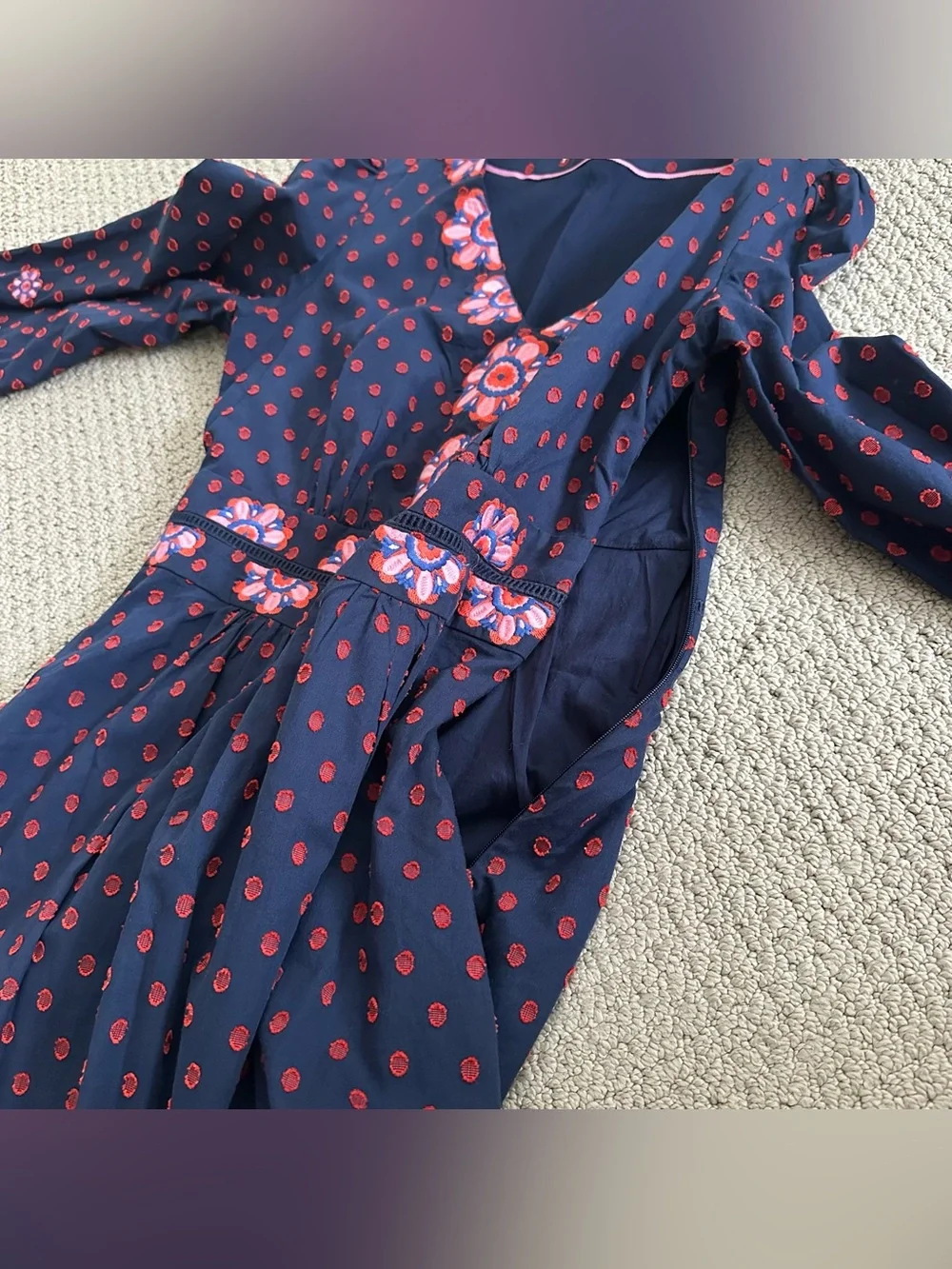 Boden Floral Embroidered Midi Dress